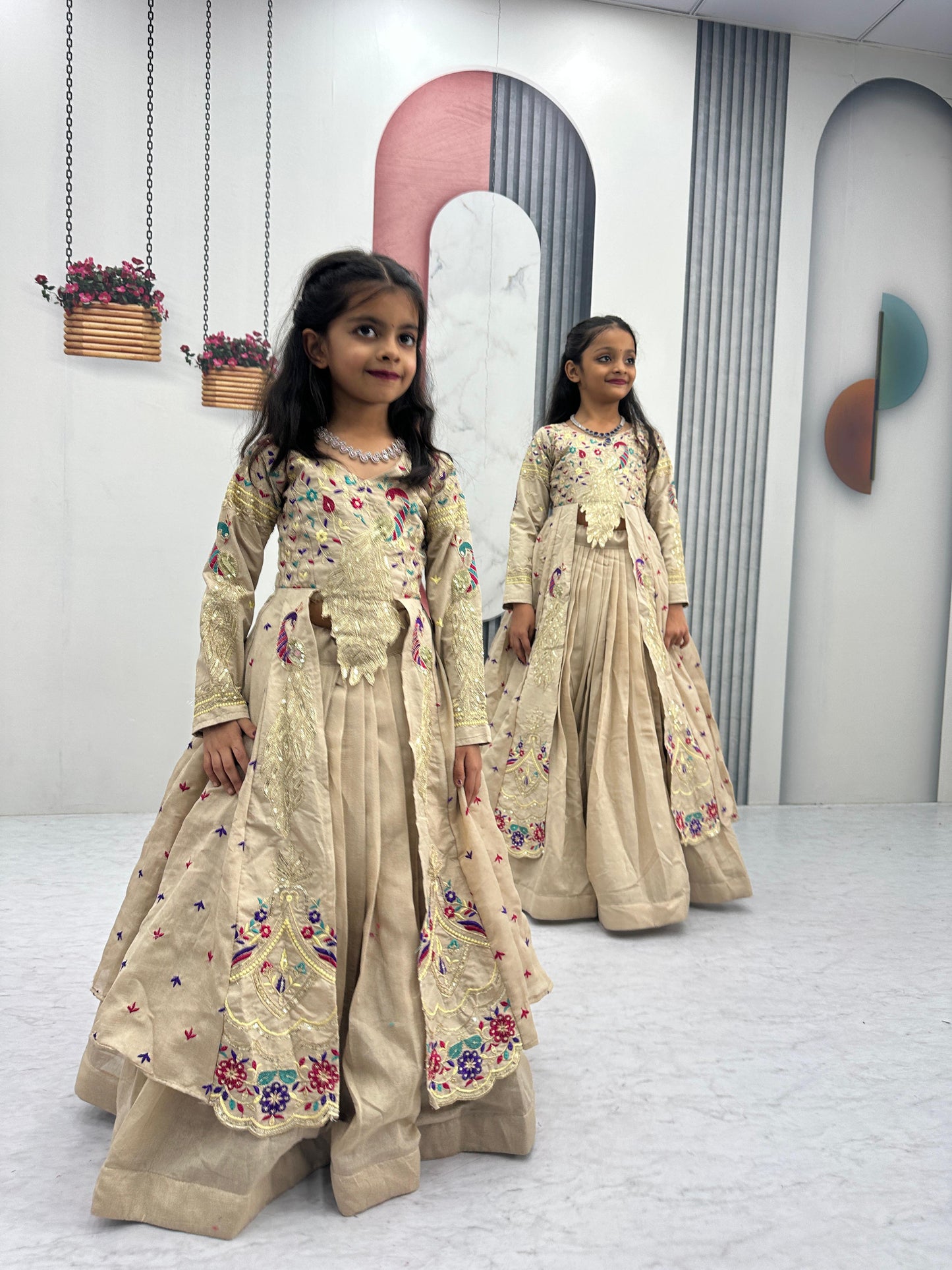 Kids Heavy Traditional Crop Top with Shrug