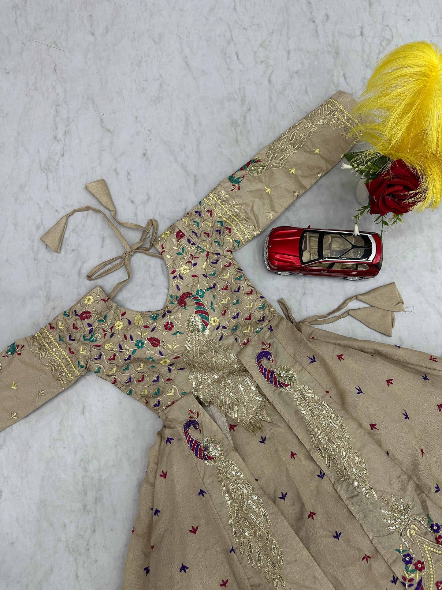 Kids Heavy Traditional Crop Top with Shrug