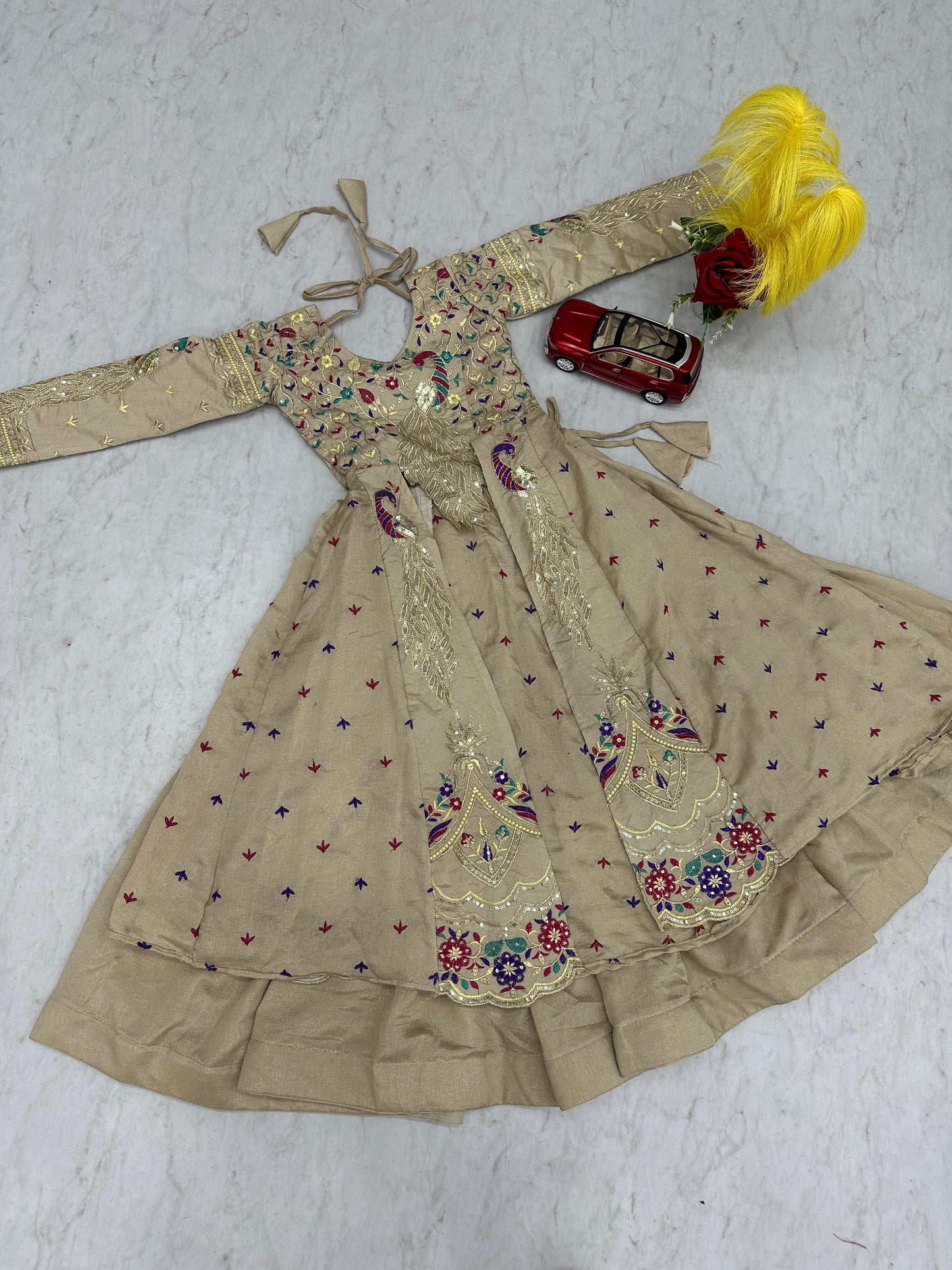 Kids Heavy Traditional Crop Top with Shrug