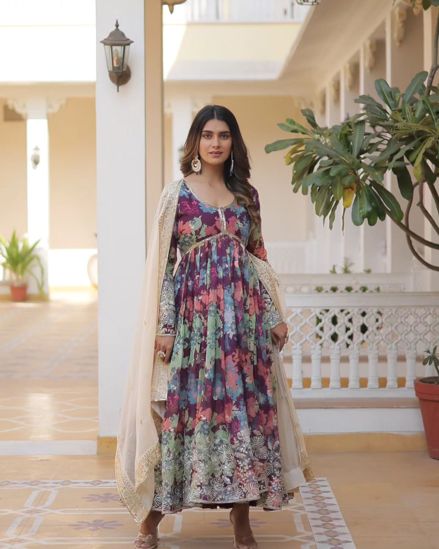 Faux Georgette With digital print Anarkali Suit-TD-125-JABU