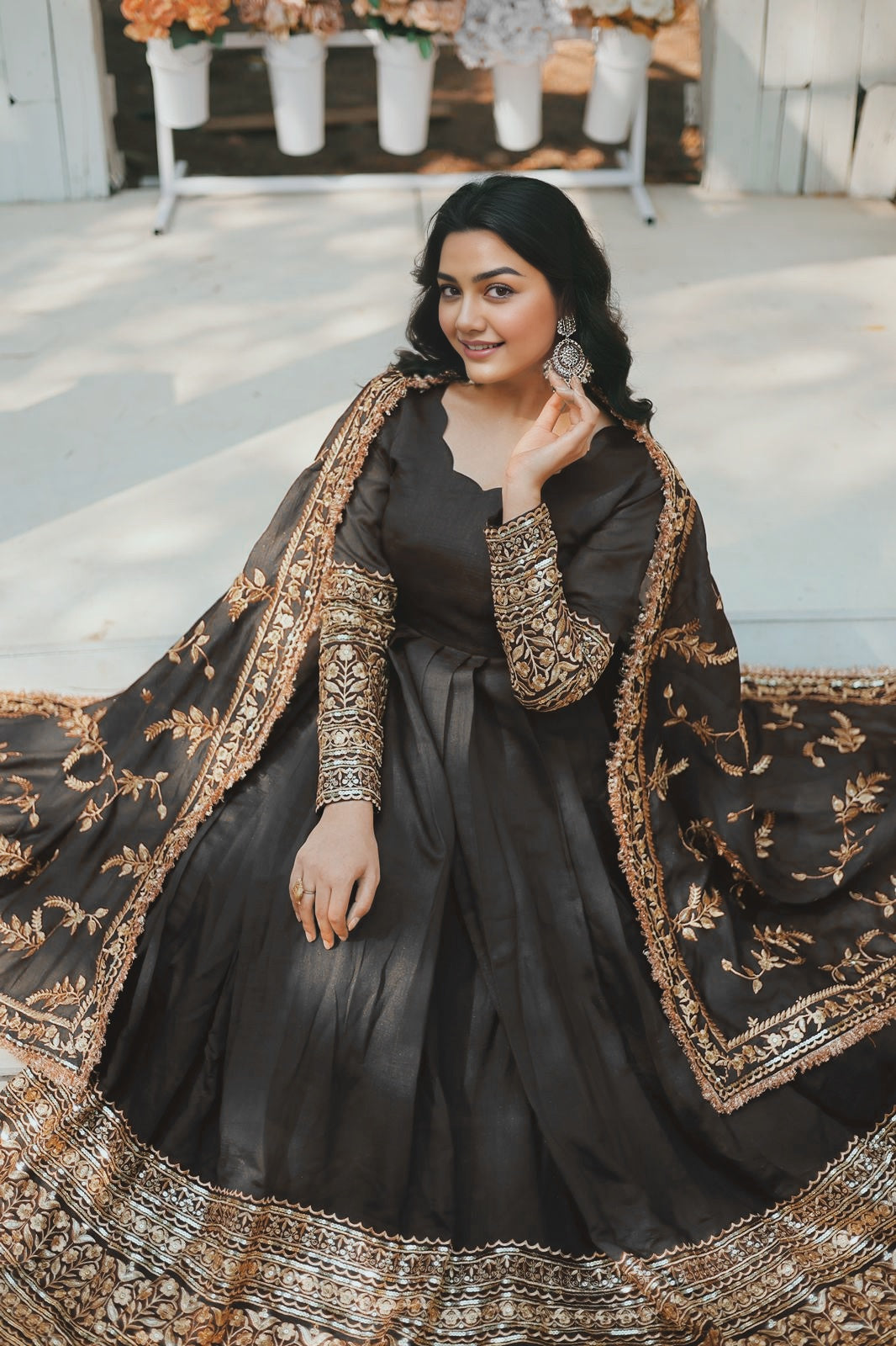 Radiant Dark Black Suit Set