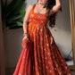 Nirali's' Orange Anarkali Premium Suit Set
