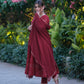ANJALI'S MAROON EMBROIDERED GEORGETTE SUIT SET