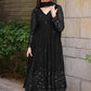 BLACK GEORGETTE EMBROIDERED SUIT SET TD-107
