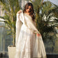 White Colored Sequins Work Gown pent and duptta suit set TD-128