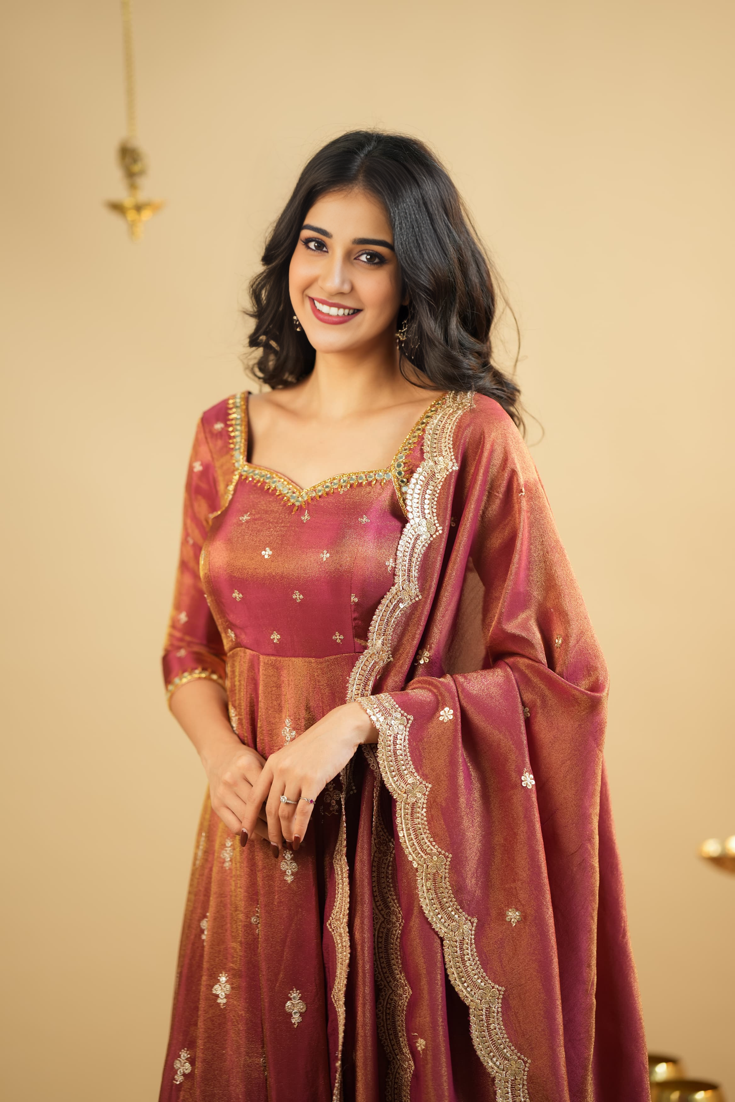 Saakshi`s   cosmo Slit Anarkali Premium  Suit Set