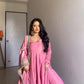 PRIYANKA'S PEACH COLOUR TRENDING ANARKALI SET