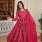 Lucknowi Sequins Work Gown and duptta suit set