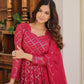 Lucknowi Sequins Work Gown and duptta suit set