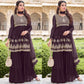 Zarna's Embroidered Party Wear Chiffon Top Plazzo Suit Set