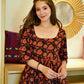 Black Masleen Silk long Gown-TD-7003