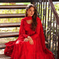BLOOMING RED GEORGETTE SUIT SET TD-103