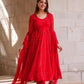 BLOOMING RED GEORGETTE SUIT SET TD-103