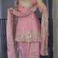 pink Party Wear Look Top ,Dhoti Salwar And Dupatta SET