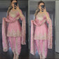 pink Party Wear Look Top ,Dhoti Salwar And Dupatta SET