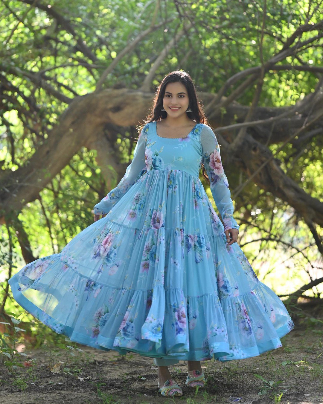 BLOOMING  SKY  DIGITAL PRINT SUIT SET TD-121