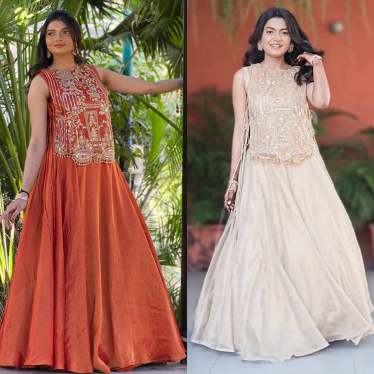 Traditional Crop Top lengha With  strug Set