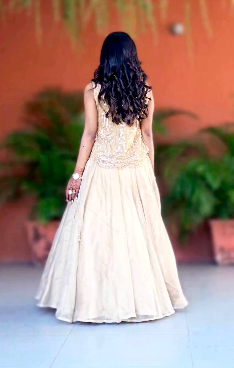 Traditional Crop Top lengha With  strug Set