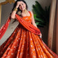 Nirali's' Orange Anarkali Premium Suit Set