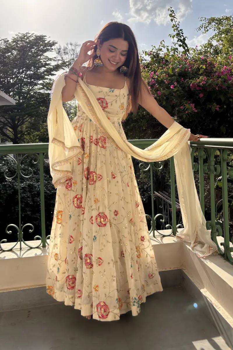 Palak Embroidered Suit Set