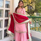 Simar pink Sharara Suit Set