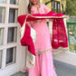 Simar pink Sharara Suit Set