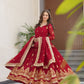 Designer Embroidered Zari Sequins Work Gown