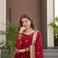 Designer Embroidered Zari Sequins Work Gown