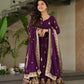 Designer Embroidered Zari Sequins Work Gown