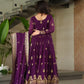 Designer Embroidered Zari Sequins Work Gown