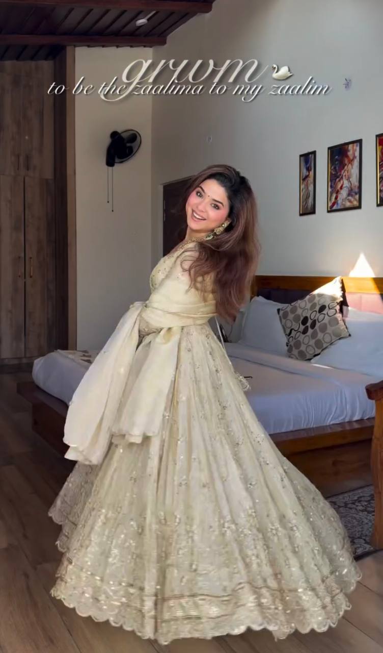 Priyashi Luxury Chinon Silk Elegant Anarkali Suit Set