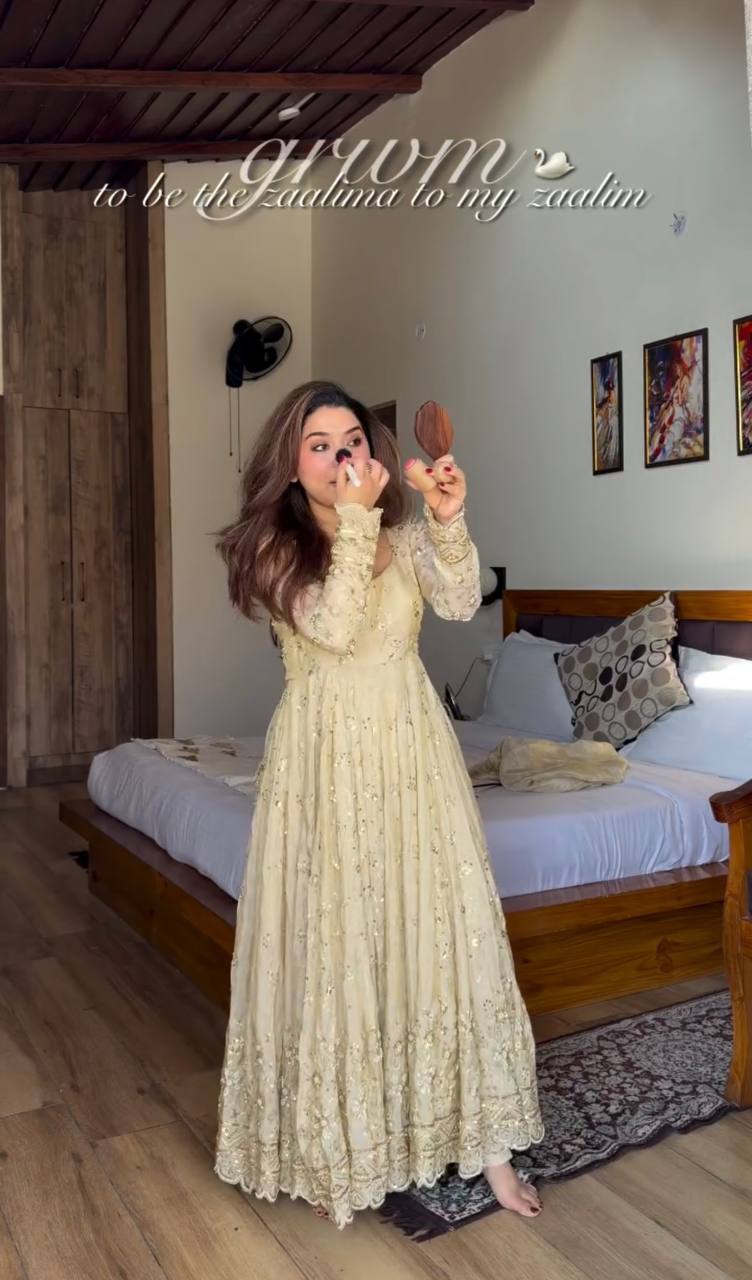 Priyashi Luxury Chinon Silk Elegant Anarkali Suit Set