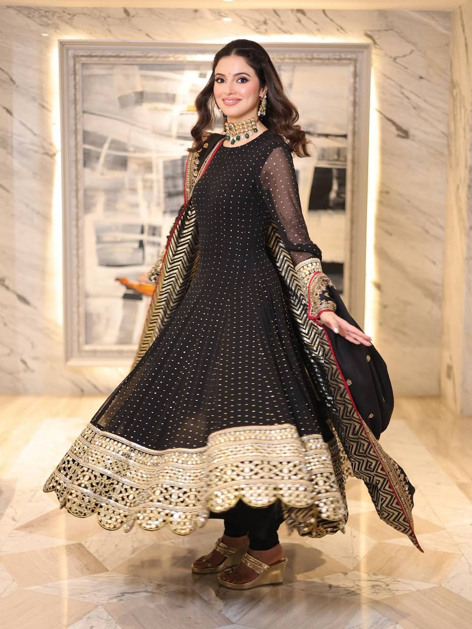 Kaira Black Trending Anarkali Suit Set