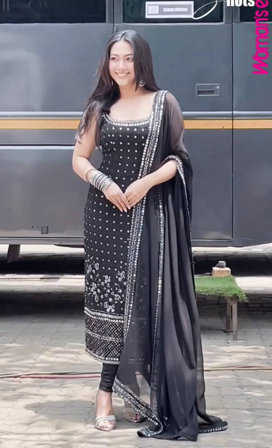Reem`s  Black Colour Trending Suit Set