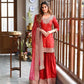 Siriwali`s Red Colour  Sarara Suit Set