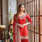 Siriwali`s Red Colour  Sarara Suit Set