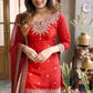 Siriwali`s Red Colour  Sarara Suit Set