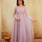 Rajvi's' Pastel purple  Anarkali Premium Suit Set