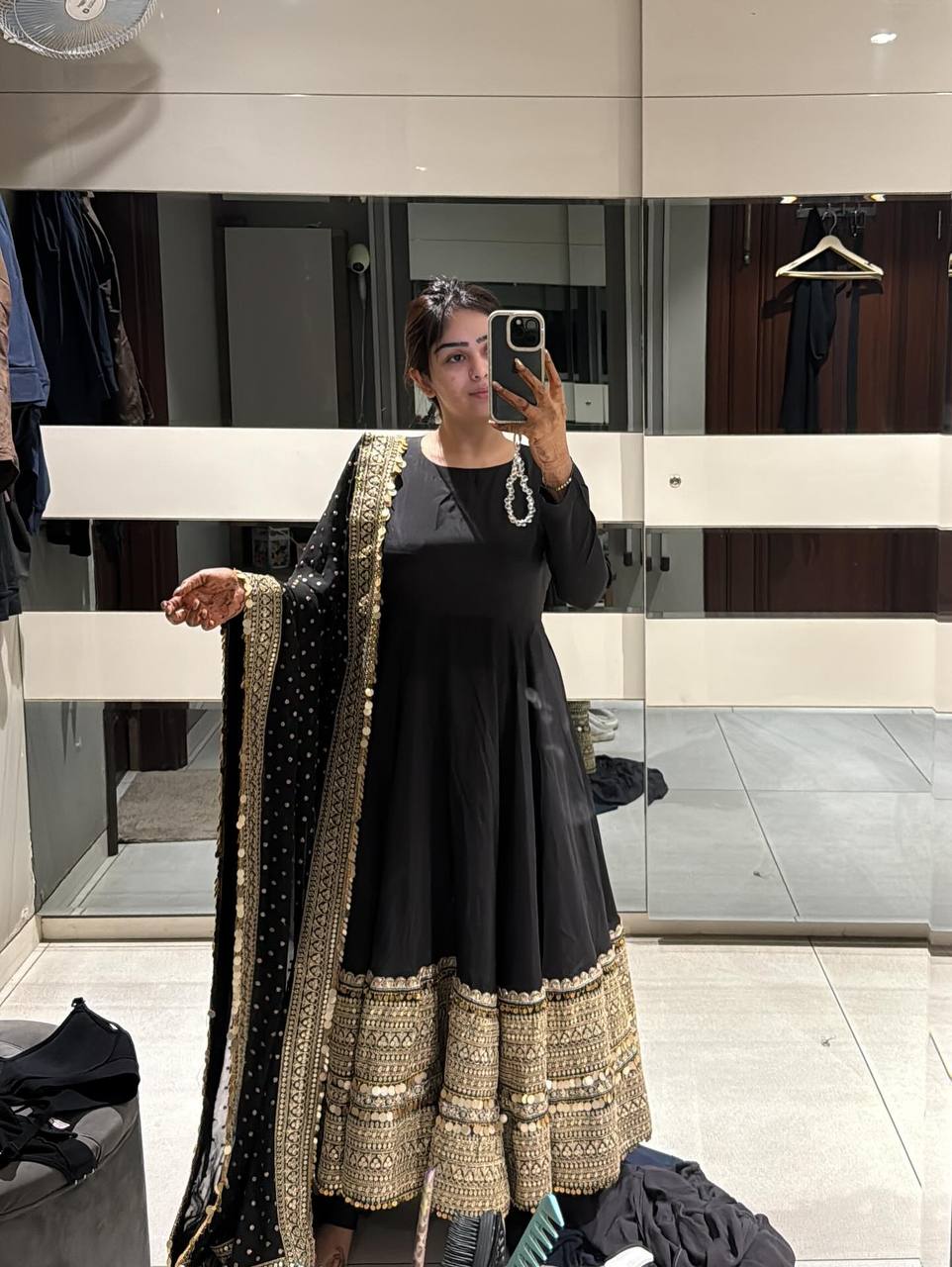 Tani'S Black Colour Trending Suit Set