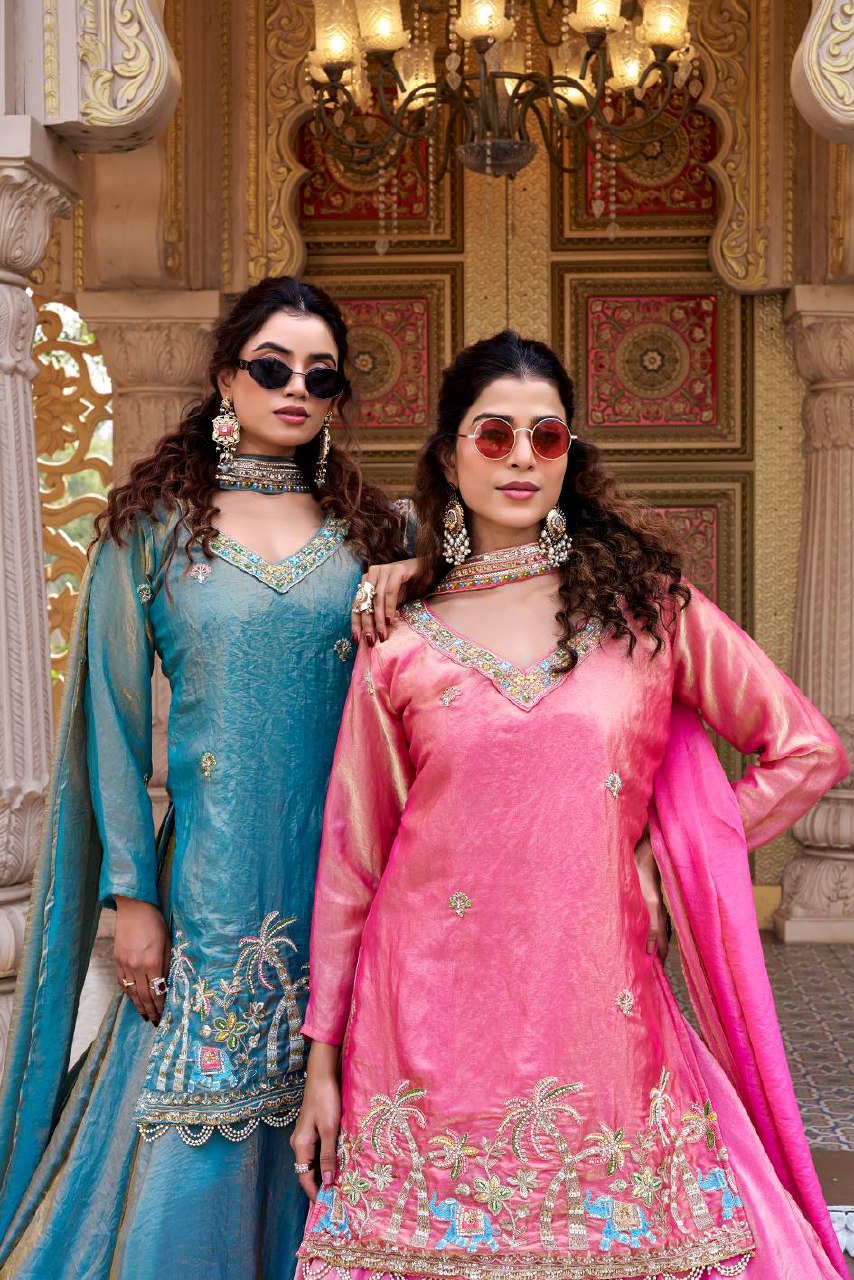 Traditional Crop Top with Lehngha Set