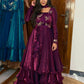 Wine Colour  Lehenga With Peplum Set