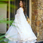 Minu's' White Colour Traditional Anarkali Suit