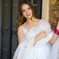 Minu's' White Colour Traditional Anarkali Suit
