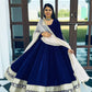 BLUE VELVET ANARKALI SUIT SET