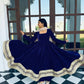 BLUE VELVET ANARKALI SUIT SET