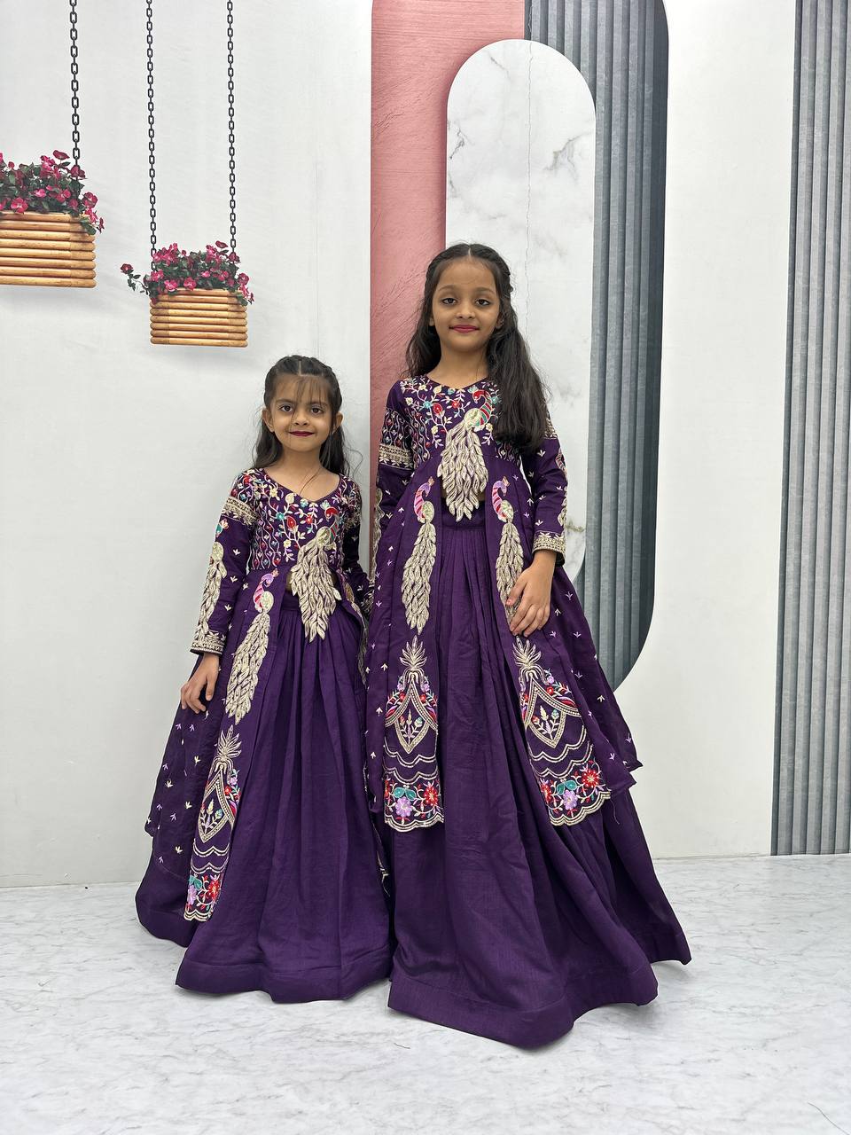 Kids Heavy Traditional Crop Top with Shrug