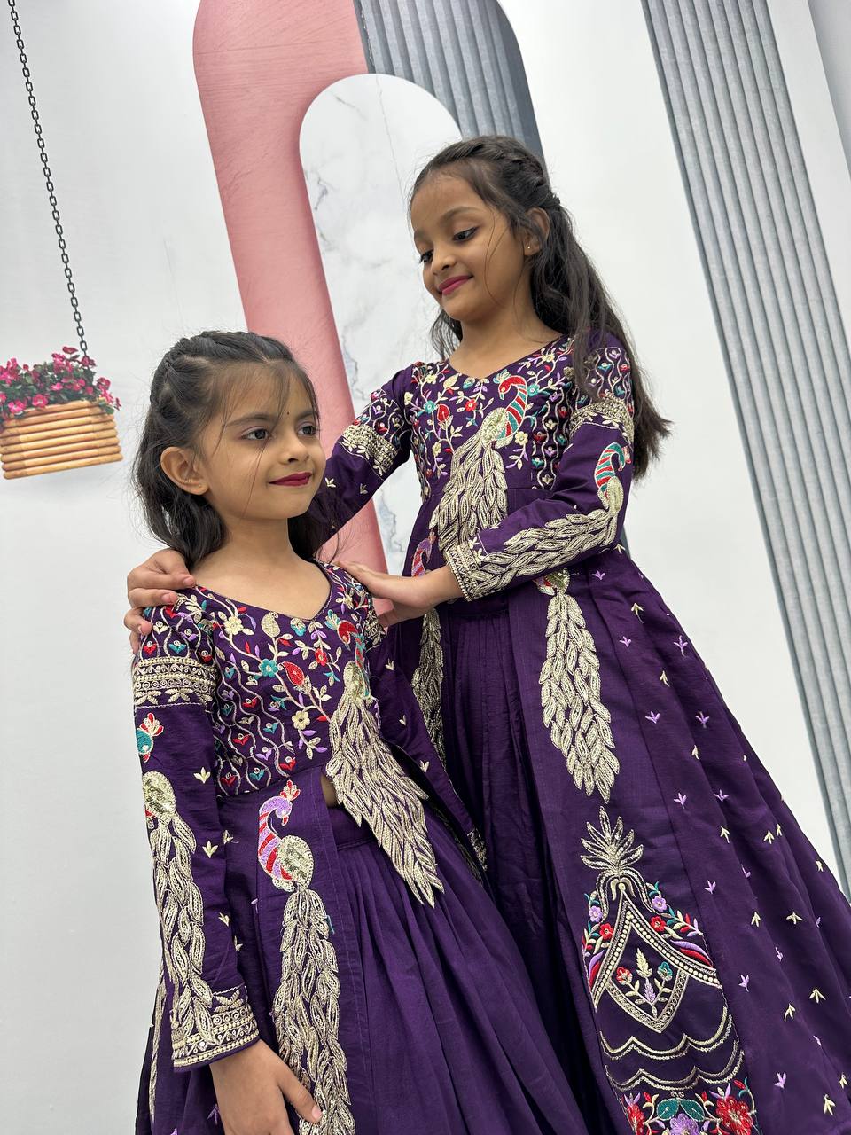 Kids Heavy Traditional Crop Top with Shrug