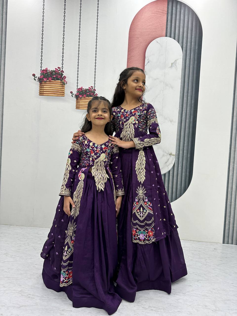 Kids Heavy Traditional Crop Top with Shrug