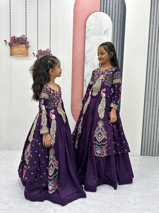 Kids Heavy Traditional Crop Top with Shrug