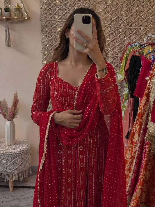 Vamika Maroon Colour Trending Suit Set